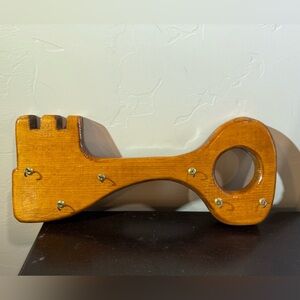 Vintage Skeleton Key Hooks Holder Wood Handmade Wall Decor Holder 12”